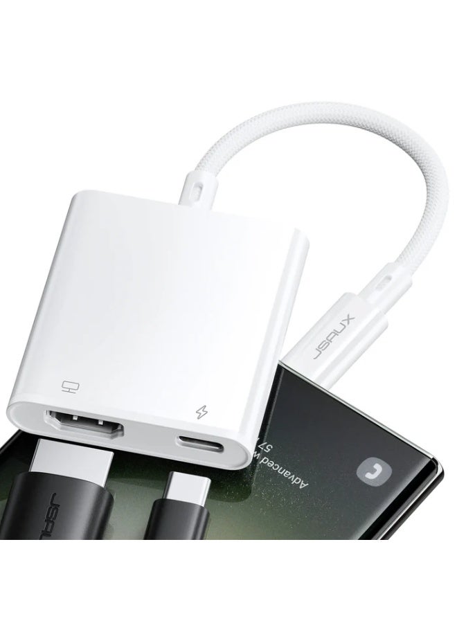 جيسوس محول Jsaux USB C إلى HDMI 2 في 1 - مخرج فيديو HDMI بدقة 4K وشحن USB-C بقوة 100 وات - Image 5